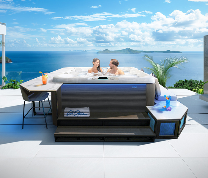 Calspas hot tub being used in a family setting - Hammond